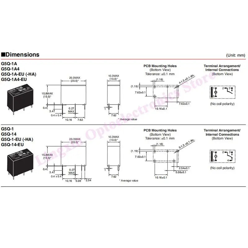 5PCS/lot Relay G5Q DC5V 12V 24V G5Q-14-5V G5Q-14-12V G5Q-14-24V 10A 5PIN Alternative G5Q-1A4-12V 4PIN 100% Original New G5Q-1-EU