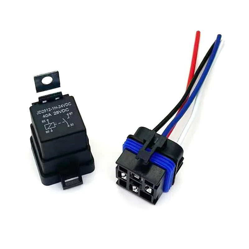 JD2912 40A 12V/24V DC Waterproof Automotive Relay with Harness 4/5 Pin Car Marine Relay Kit High Quality