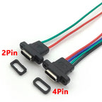 5pcs Type-C USB 3.1 Connector 2Pin 4Pin 6Pin Welding Wire Female Socket Rubber Ring High Current Fast Charging Port