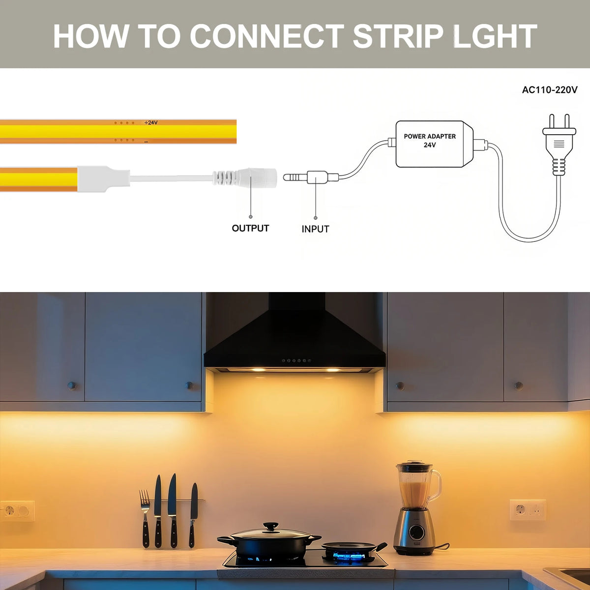 5mm 8mm PCB COB LED Light Strip Free Cut 12V 24V With 2PIN Wire DC Plug 400LEDs/m 3000k 4000k 6000k Flex Lamp 0.5m 1m 5m 10m 20m