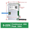 ANT BMS 8-22S 24-72V Smart BMS with BT UART App Control  for Lifepo4/Li-ion/LTO Free Software  40A 80A 110A 130A 170A 220A 340A