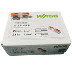 WAGO 221‑412 221‑413 221‑415 221‑612 613 615 221‑2411 2401 Box‑Packed Lever Wire Connector Quick Push‑in Splice Terminal Block