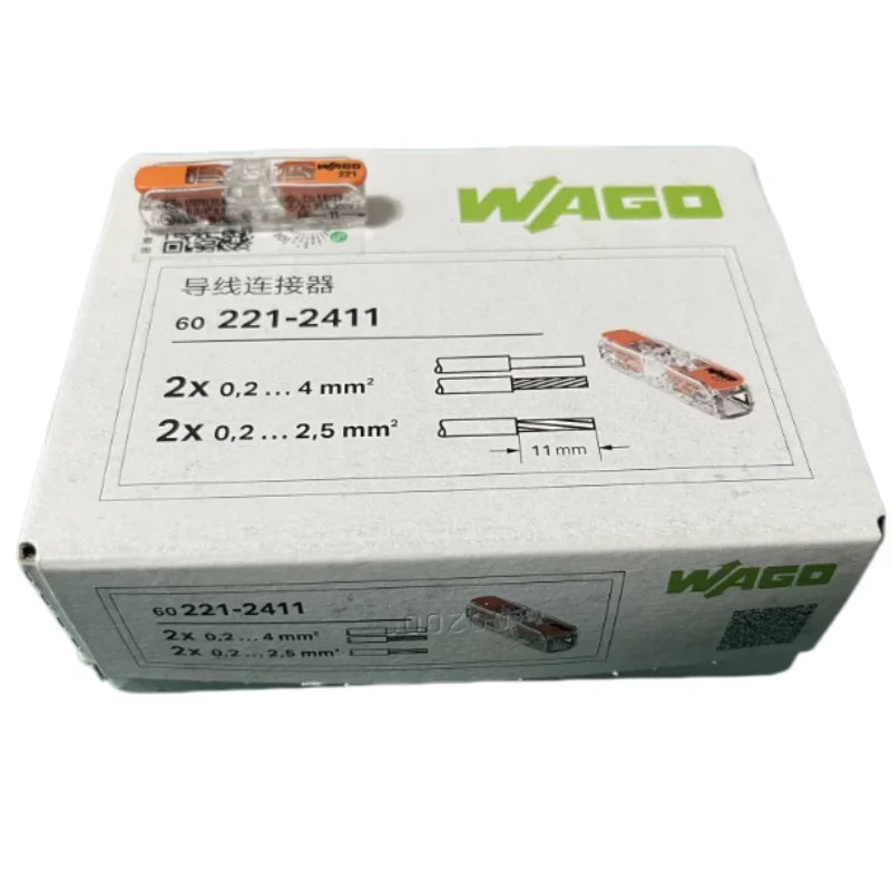 WAGO Mixed Assortment Box Reusable Cable Junction Connector 0.08‑6mm² Solid & Stranded Wire Terminal for House Wiring