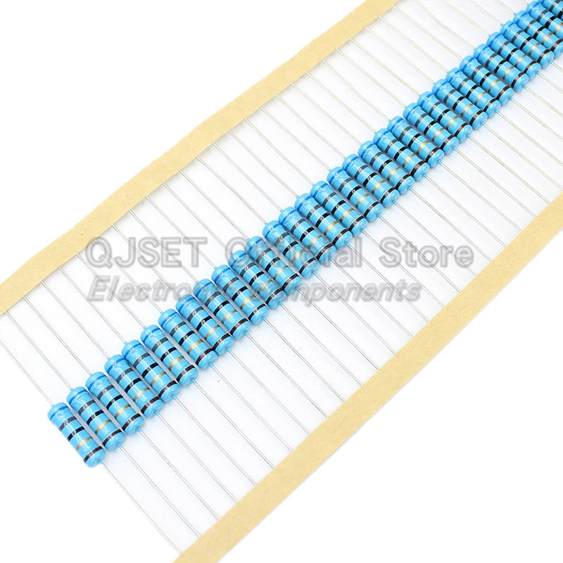 20pcs 2W Metal Film Resistors 1% 10 47 100 22 470 Ohm 1K 4.7K 10K 22k 47K 100k 200k 510k 470k 910k 1M Ohm 5 Color Ring Resistors