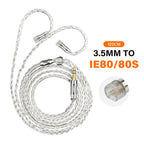 16 Core Silver Plated For iPhone USB C 3.5mm to MMCX IE80 Balanced Cable Connector For Sennheiser Earphone Balance Upgrade Cable