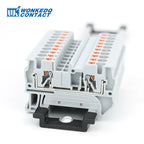 10Pcs PT4 Push-in Terminal Strip Plug PT-4 4mm² Cable Connector Electrical Connect Din Rail Screwless Terminal Block PT 4
