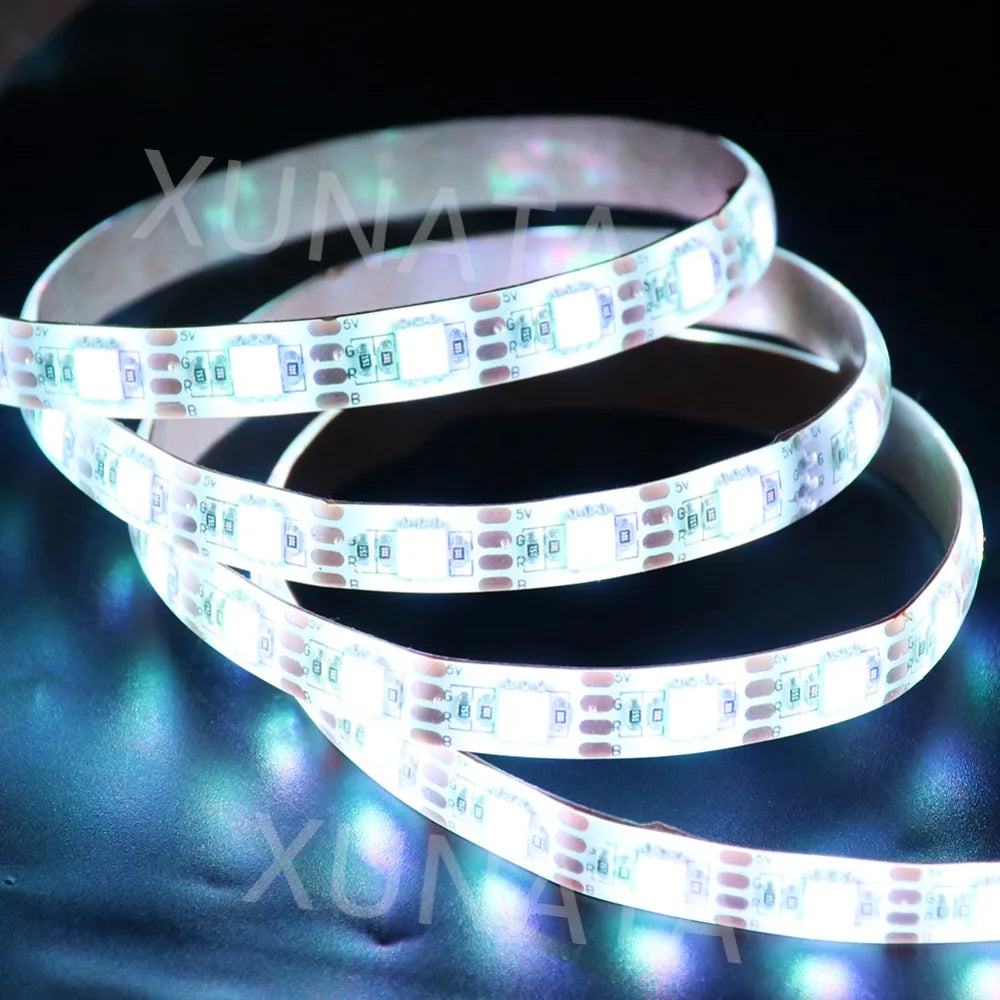 5V USB LED Strip RGB Light 5050 24key / 44key Remote Control Kit USB Power Waterproof Flexible Led Tape Adhesive TV Backlights