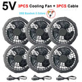 Air Conditioner Vest Cooling Fan 5V or 12V Adjustable Gear High Speed Fan For High Temperature Outdoor Work Fast Cooling DC Fan