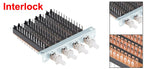 1Pc Interlock/Latching Push Button Switch Piano Type 6/12/18/24Pin 1/2/3/4/5/6/7/8 Row Straight Through Hole Straight Key Switch