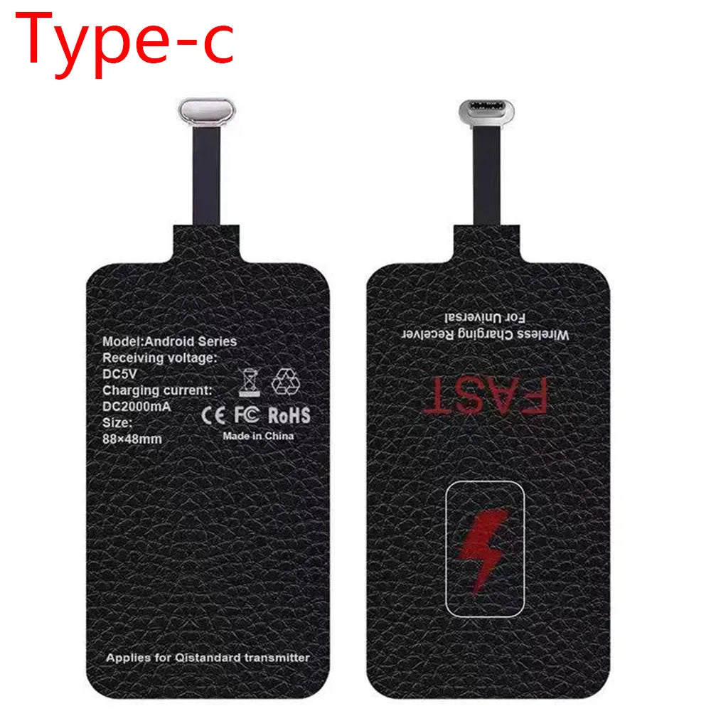 Max 10W 5V 2A Wireless Charging Receiver Coil Universal Type-C Micro USB for iPhone 5 6 7 Samsung A53 5G Xiaomi
