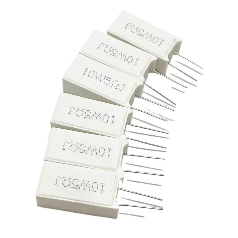 2Pcs/5Pcs 10W 20W 5% Vertical Cement Resistance Power Resistance 0.01R ~ 300K 1R 2R 10R 20R 22R 30R 47R 51R 100R 68Ohm 100K 300K