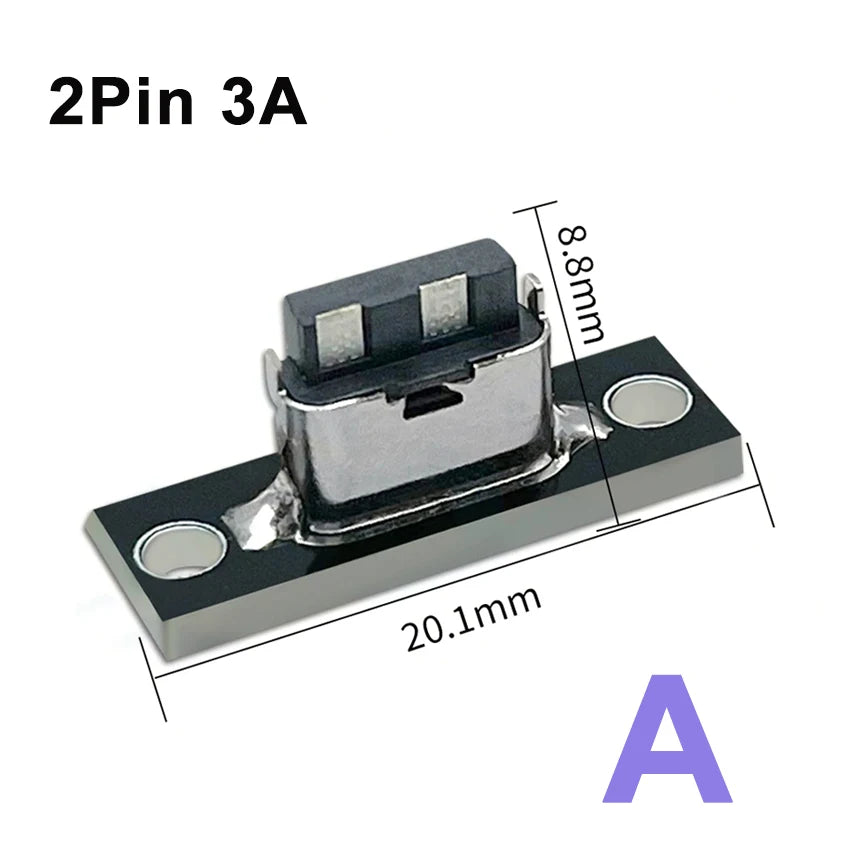 2/5/10pcs Type C USB 3.1 Socket With Screw fixing plate Type-C USB Jack 3.1 Type-C 2Pin 4Pin 5Pin 6Pin Female Connector Jack DIY