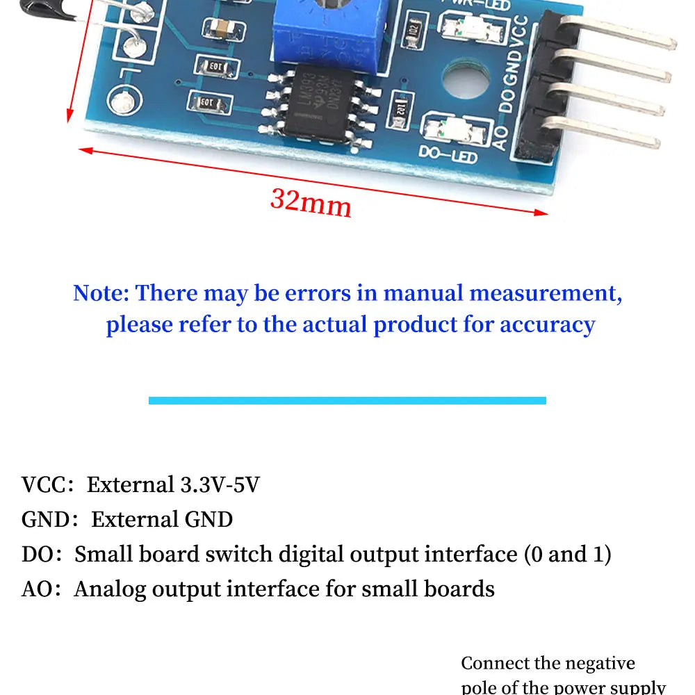 3/4 LINE Thermistor temperature sensor module thermal sensor module DO the digital output/temperature control switch For Arduino