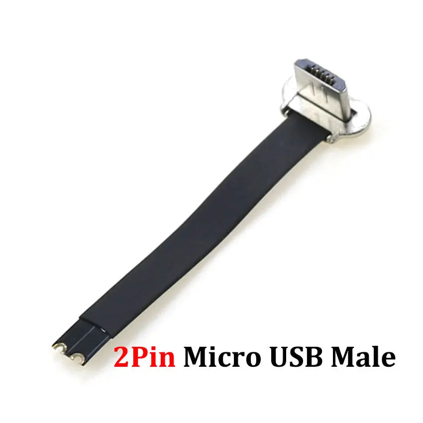 JCD Micro USB C Type-C FPC 2Pin 3Pin With Resistor R1 Soft Flat Cable Male Plug Mobile Phone Fast Charging Cable Extension Wire