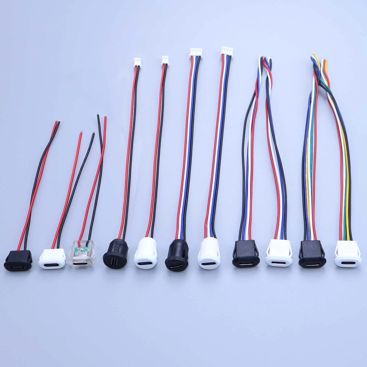 2/4/6Pin USB-C Type-C Waterproof Connector Charger Jack Direct Compression Female Socket Charging Interface With PH2.0 Terminal