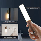 Human Body Sensor Night Light Punch Free Magnetic Rechargeable Wall Lamp Soft Light for Closet Hallway Bedside Multi Scene Use