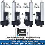 3000N 4Pieces Linear Actuators with Synchronous Control Hall Controller Set(1V4) 24V 50MM~1600MM Stroke 30kg~300kg Load 50MM/S