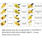 10PCS Single End SMA Female to PCB Soldering Pigtail RG316 Cable WIFI Wireless Router GPS GPRS Low Loss Jackplug Wire Connector