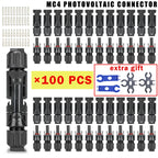 400/200/100/40/20/10 Pcs Photovoltaic Solar Connector Kit 1000V 30A Panel Solor Connectors for PV/MC Cable 2.5/4/6mm2