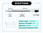 BLV® PT1000 Thermistor M3 M4 Bear 3x15mm PT1000 Pro High Temperature Resistance 450℃ For Rapido Hotend Dragon Hotend