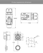CNLINKO M24 Waterproof IP68 Circular RJ45 Connector 8P8C Cat6 Male/Female Panel Mount for Industrial Automation Marine & Outdoor