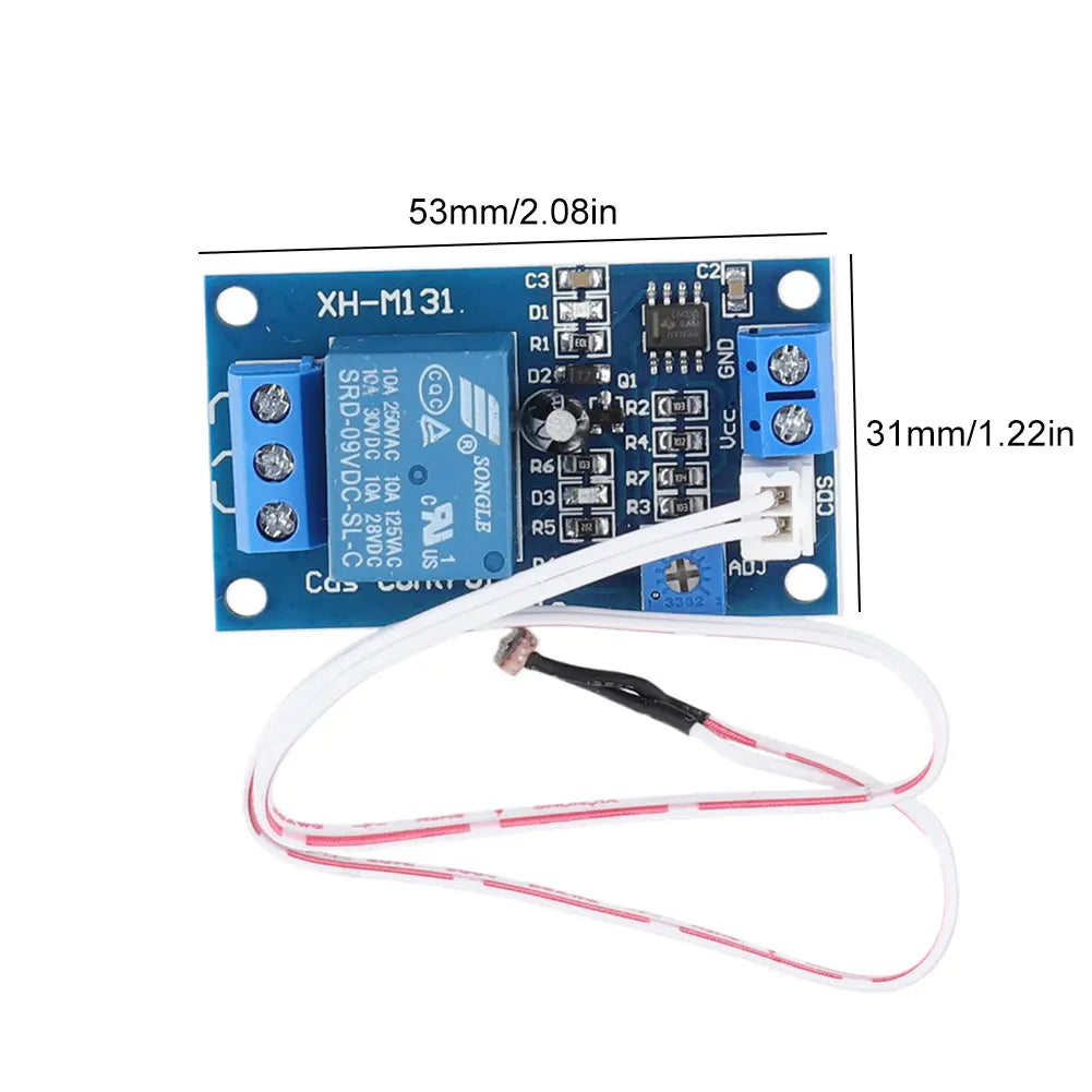 XH-M131 Light Control Switch Adjustable Photoresistor Relay Module 5V 9V 12V 24V Detection Sensor Automatic Light Control Switch