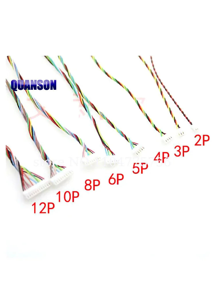 5PCS  JST 0.8mm Connector Cable Wire 02SUR Single Double Head 2P 3P 4P 5P 6P 7P 8P 10P 0.8mm Pitch IDC Type 10cm 20cm 30cm