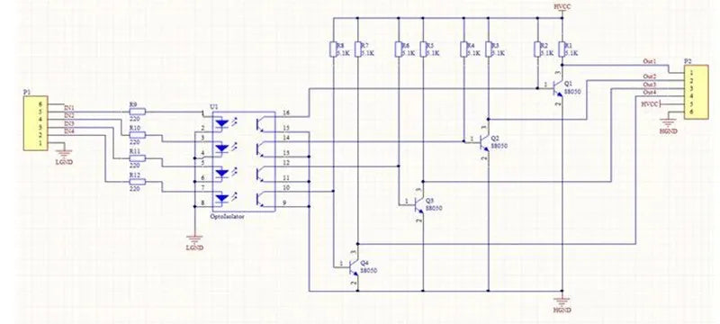 1-10PCS TLP281-4 4-Channel Optocoupler Isolation Module High/Low Level Input for Arduino, Raspberry Pi, Industrial Control
