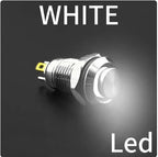 12/16/19/22mm Waterproof Metal Button High Flat head Switch LED Light Momentary Latching 12V 24V 220V Various Colors To Choose