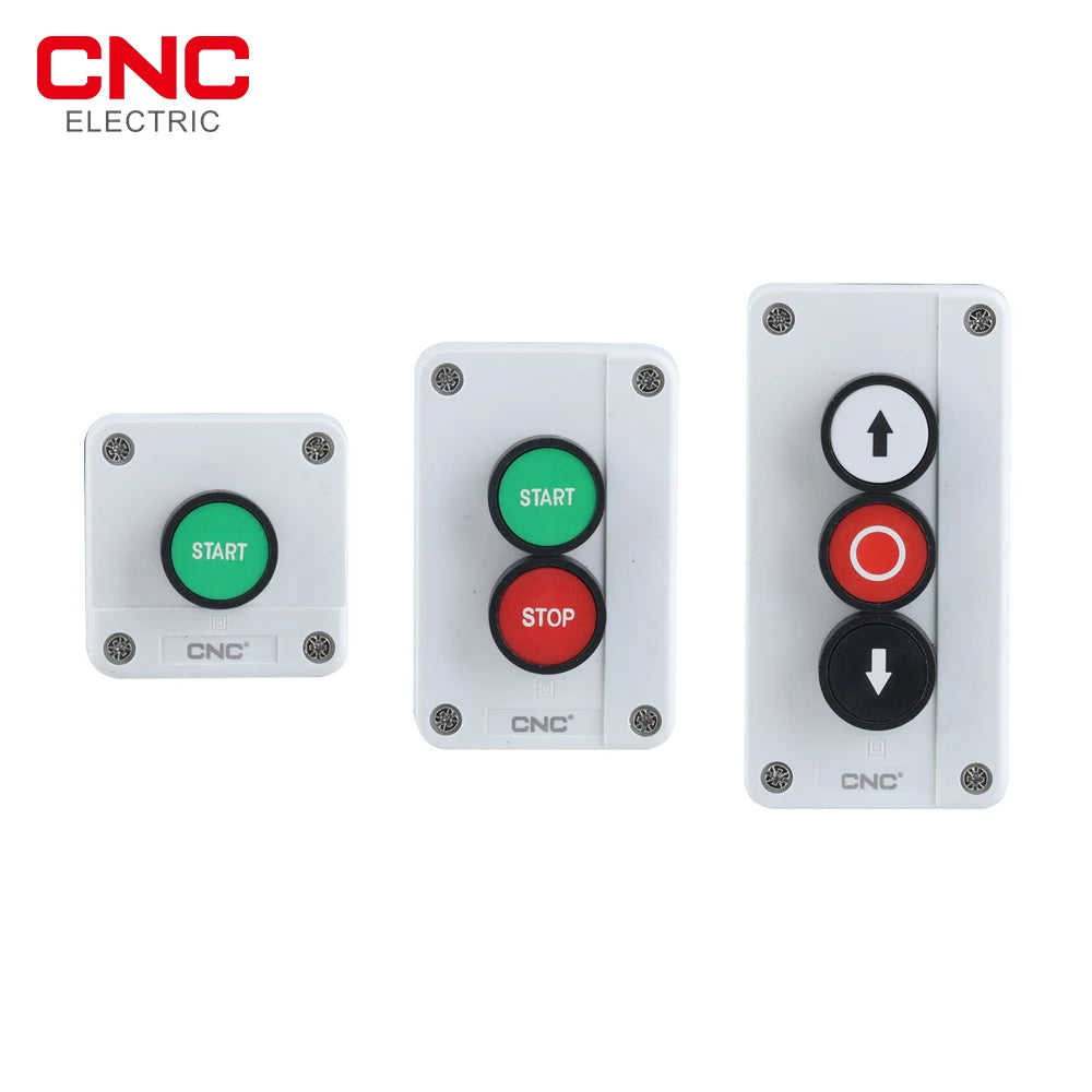CNC Start Stop Self Sealing Waterproof Button Switch Emergency Stop Industrial Handhold Control Button Box With Arrow Symbol