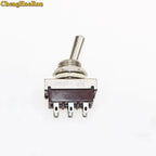 ChengHaoRan 1pcs KN32 Toggle Switch and Rocker Switch ON-ON 6 Pin 2 Way DPDT 5A AC 250V