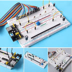 MB-102 Prototype Breadboard 400 830 Points Solderless PCB Bread Board Jumper Wires Cable Board  for Arduino Kit DIY Dupont Wire