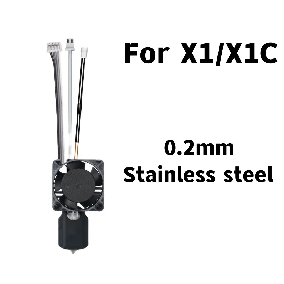 Original Hotend For Bambu Lab X1 X1C P1P P1S Hard Steel Nozzles Bamboo Bambulabs Combo Thermistor For bambu lab cooling fan