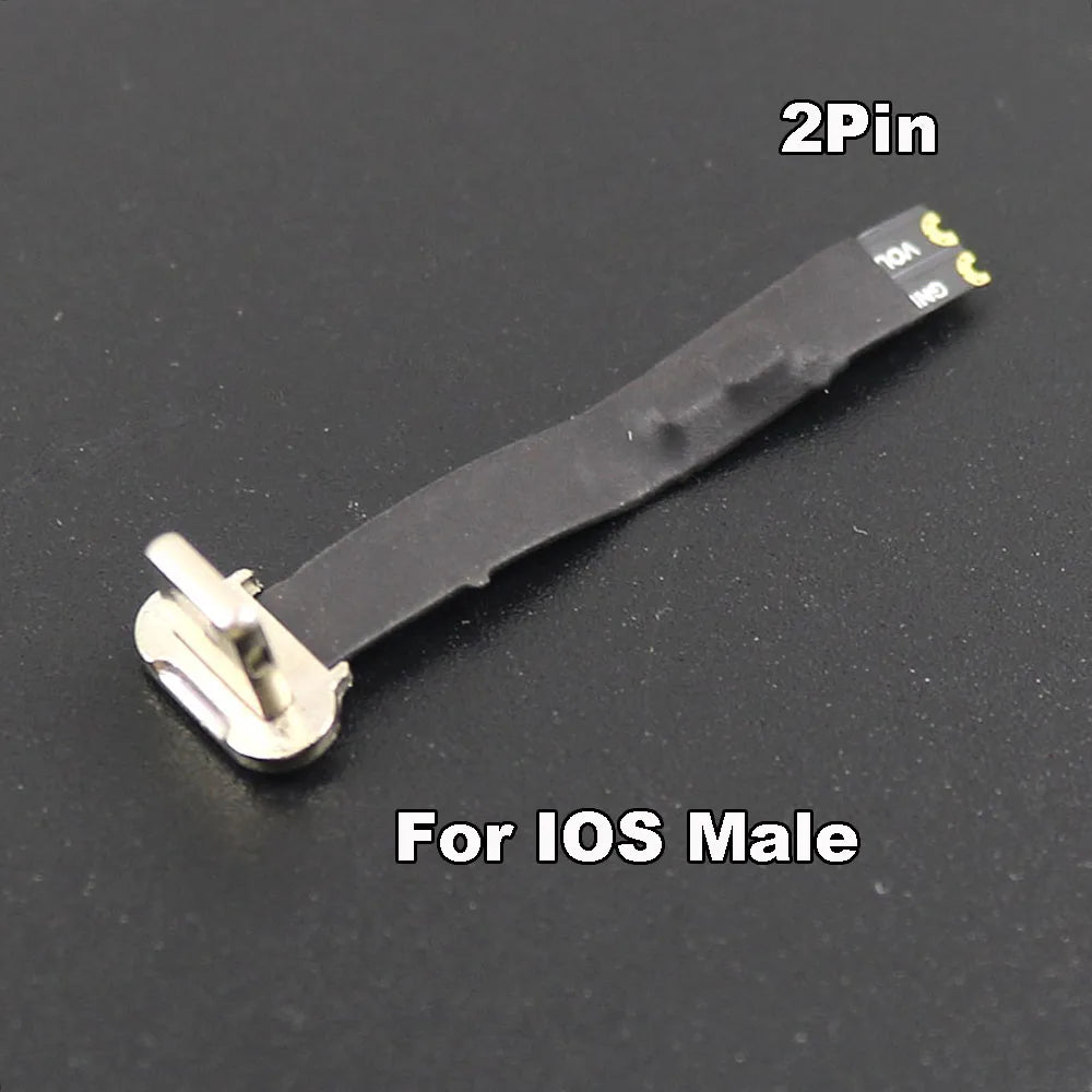 1PC Type-C Micro USB Connector FPC 2Pin 3Pin R1 EK Decryption Welding Wire Flat Cable Male  Fast Charge Wire Extention For Phone