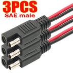 1-5PCS High-quality SAE Female and Male Power Extension Plug Cables Solar Cell Quick Disconnect Wiring Copper Harnesses