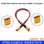 XT30U XT60U XT60H XT90 Plug Connector Male / Female with 18/16/14/12/10 AWG Cable Dual Extension Battery for RC Battery Cable