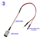 1PCS RG-316 BNC to DuPont Cable Q9 BNC Male / Female to 2 DuPont 2.54mm Male Plug Test Line RG316 Extension Jumper 10CM-20M