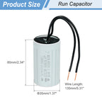 1/2/3Set CBB60 6-60uF Running Capacitors AC 450V 2 Wires 50/60Hz Cylinder for Water Pumps Washing Machines Motor Start