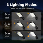 Outdoor Solar Garden Lights with Human Body Motion Sensor 3 Modes Terrace Garage Courtyard Waterproof Outdoor Solar Lamp