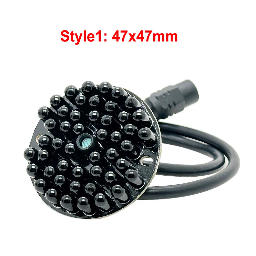 940nm Invisible Infrared 48pcs IR LEDs Night Vision IR Fill Lights PCB Board No Red Exposure At Night +Power Cable