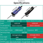 LUXIANZI 220V 50Hz Electric Suction Gun Vacuum Solder Sucker Tin Soldering Iron Desolder Pump Repair Welding Tools with Nozzle