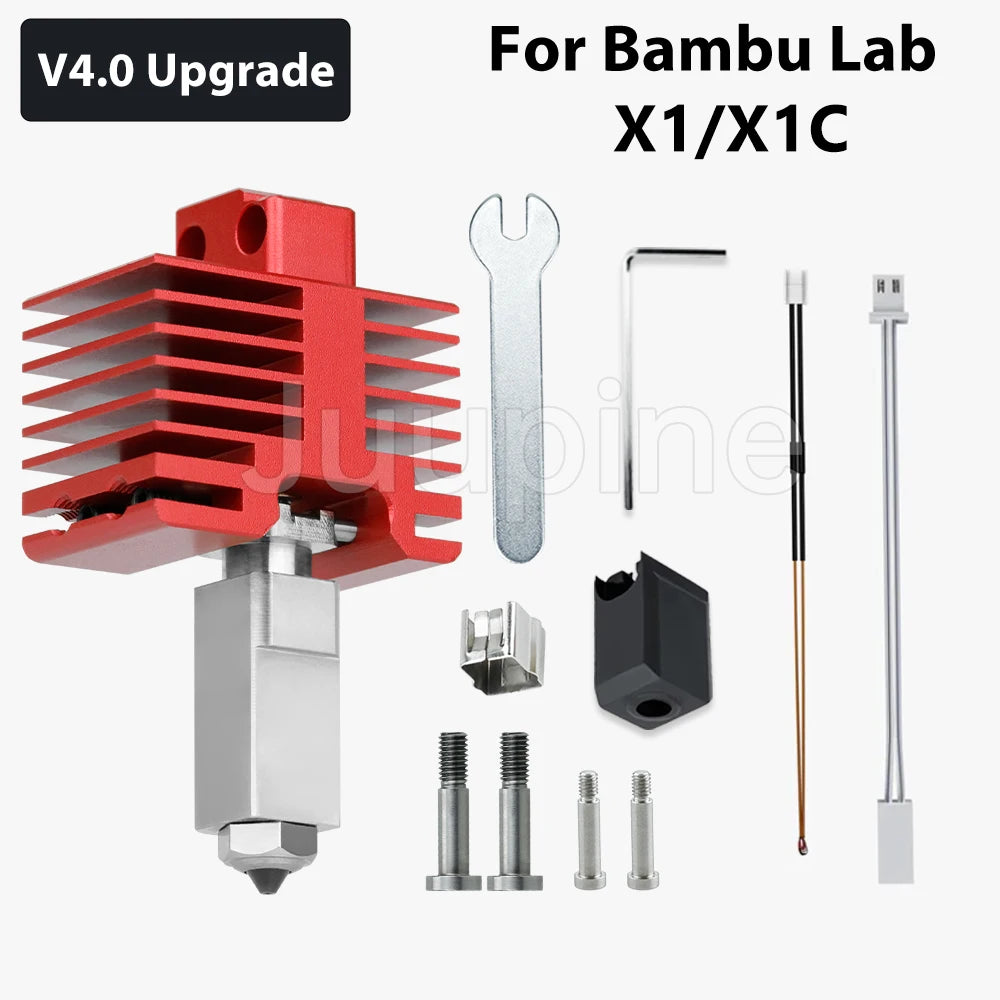 V4.0 Hotend For Bambu Lab Hotend With Nozzle For Bambu Hot end Complete For Bambulab X1 Carbon P1P Thermistor  X1C Accessories