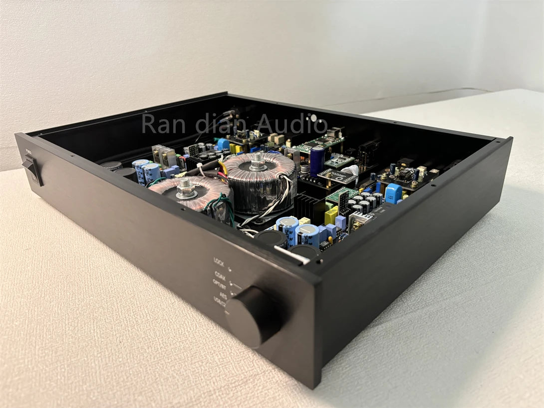 Balanced Version TDA1541 DAC Decoders,SAA7220PC+CS8412,Support External Clocks,11.2896MHz&12.288MHz,AES+USB+Coaxial,Fiber optic