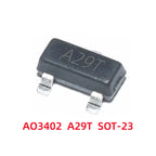 100-500Pcs AO3400/A09T AO3401/A19T AO3402/A29T N‑Channel P‑Channel MOSFET Field Effect Tube Power Switch Electronic Repair Diy