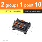 ENMG Spring Terminals Save Wiring Split Terminal Block ECTB 10A Power Splitter PLC Terminal Block One to One 10~64