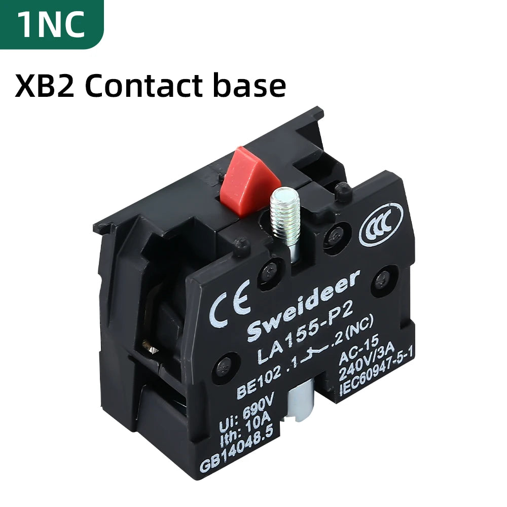 22mm Mushroom Emergency Stop Button Switch XB2-BS542 BS442 BS642 BS142 10A Key Emergency Stop Power Button Switch Starter Switch