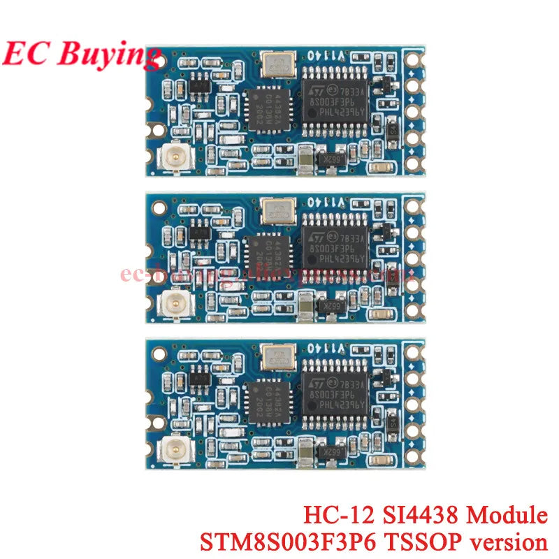 20Pcs/1pc HC-12 433Mhz SI4438 SI4463 Wireless Serial Port Module 1000m UART 3.3V/5V TTL Level With Antenna Bluetooth-compatible