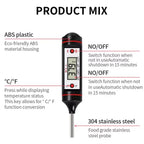 -50-300℃ Digital Food Thermometer For Meat Kitchen Cooking Water Milk Food Probe Temperature Meter BBQ Electronic Oven Tool