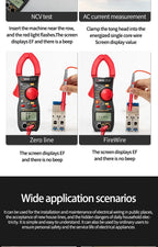 ANENG ST170 Clamp Meter Digital Multimeter Tester 500A AC Current AC/DC Voltage+B18 Highlight Voltage Tester Pen Electrician Set