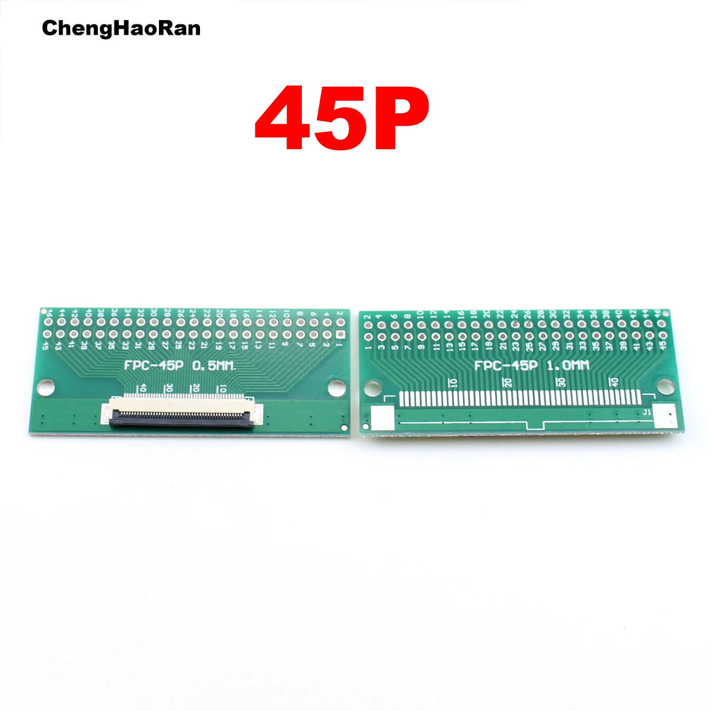 1pcs 4P 6P 8P 10P 12P 14P 15P 16P 18P 20P Test Board Adapter Double Rows Plate Connector 2.54mm 0.5mm Flip FPC Soft Flex Cable